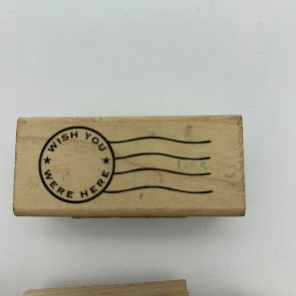 Stampin Up Vintage Wood Rubber Stamps Lot of 6 Just For You Friend To Friend 199
